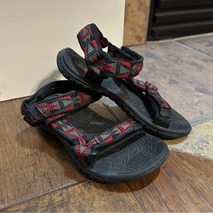 TEVA Kids Hurricane Summer Water Sandals Size 11 Black Red